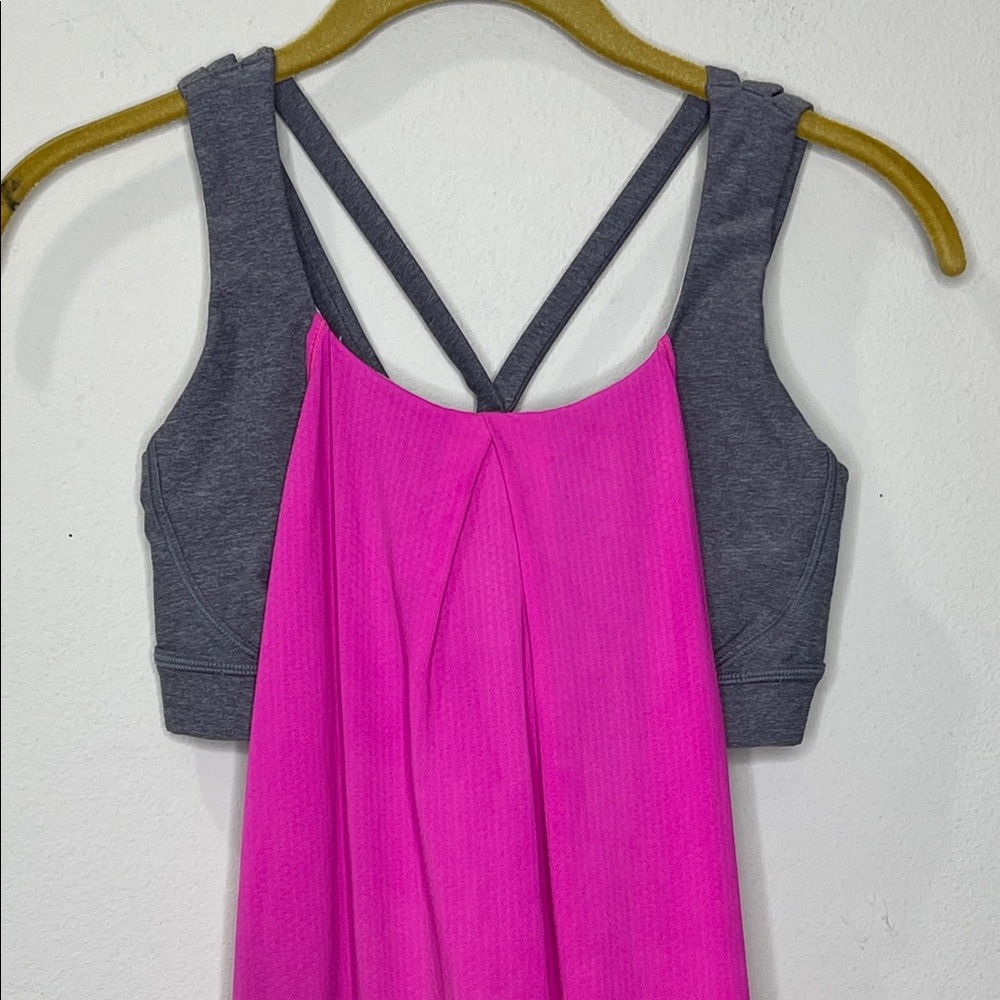Lululemon Nouveau Limits Pink & Gray Tank - Picture 2 of 7